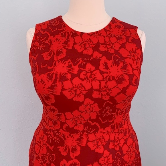 Lands’ End Tropical Print Ponte Fit and Flare Dress - Picture 6 of 11